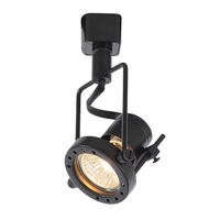 Greenwich GU10 Single Track Circuit Spotlight Head - Black