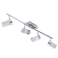 Halifax Bathroom LED Ceiling Spotlight Bar with 4 Adjustable Heads - Chrome