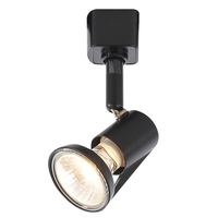 Harlem GU10 Single Track Circuit Spotlight Head - Black