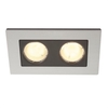 Heka 2 Light Twin Aluminium Recessed Downlights - Aluminium