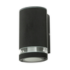 Holme 1 Light Outdoor Cylinder Wall Light - Black