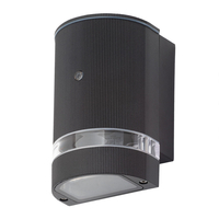 Holme Outdoor 1 Light Wall Light with Photocell - Black