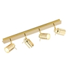 Hugo 4 Light Bathroom Ceiling Spotlight Bar - Brass