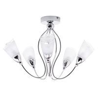 Ibru 5 Light Semi Flush Ceiling Light - Chrome