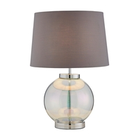 Idris Iridescent Round Table Lamp - Smoke