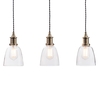Industrial 3 Light Diner Style Ceiling Pendant - Brass