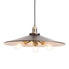 Industrial Ceiling Pendant Light - Brass Retro Style Dish 3 Light