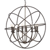 Industrial Chandelier - Ceiling Pendant Orbital 8 Light Gyro Rust