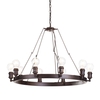 Industrial Pendant Light Vintage Cartwheel - Carter Rust 10 Light
