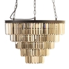 Ingot 10 Light Crystal Prism Bar Ceiling Pendant - Rust