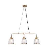 Ingrid 3 Light Ceiling Pendant Bar - Antique Brass