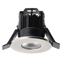 Integrated LED IP65 3000K Fixed Fire Rated Downlight - Brushed Chrome