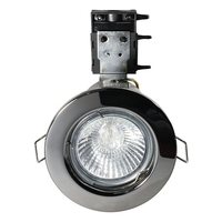 IP20 Fire Rated Recessed Downlighter with Halogen Bulb - Black Chrome