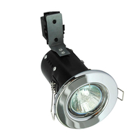 IP20 Fire Rated Recessed Downlighters with LED Bulbs - Chrome