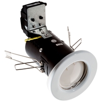 IP20 Fire Rated Recessed Downlighters with LED Bulbs - White