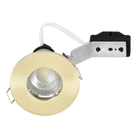 IP65 Rated Recessed GU10 Downlight with LED Bulb - Brushed Brass