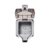 IP66 Empty 1 Gang Outdoor Plug Socket Cover - Grey