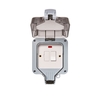 IP66 Outdoor Fused Switch Spur with Neon Indicator - Grey