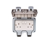 IP66 Outdoor Twin Plug Socket Box - Grey