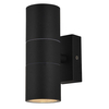 Kenn 2 Light Up and Down Outdoor Wall Light - Black