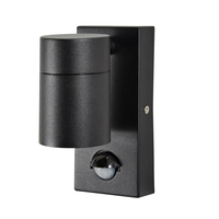 Kenn Up or Down Outdoor Wall Light with PIR Sensor - Black