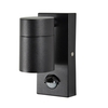 Kenn Up or Down Outdoor Wall Light with PIR Sensor - Black