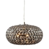 Kensington 3 Light Glass Mesh Ceiling Pendant Light - Smoke