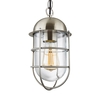 Kitron 1 Light Cage Ceiling Pendant - Stainless Steel