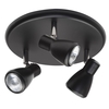 Kollig 3 Light Circular Ceiling Spotlight Plate - Black