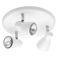 Kollig 3 Light Circular Ceiling Spotlight Plate - White