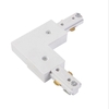 L Shaped Connector for Single Circuit Mains Track - White