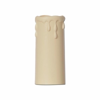 Large Cream Candle Tubes with Decorative Drips