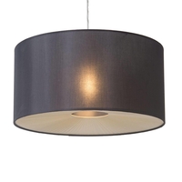 Large Ribbon Easy to Fit Ceiling Shade Drum - Black