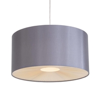 Large Ribbon Easy to Fit Ceiling Shade Drum - Grey