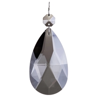 Large Smoke Grey Almond Crystal