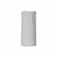 Large White Candle Tubes with Decorative Drips