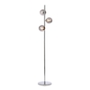 Laszlo 3 Light Glass Ball Floor Lamp - Chrome