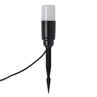 Laurel Outdoor Solar RGB LED Garden Path Spike Lights Kit - Black
