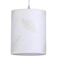 Leafy Coarse Texture Easy to Fit Cylinder Ceiling Shade - Cream