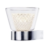 LED Wall Light - Visconte Hourglass Single Light Diamond Cut Glass Chrome