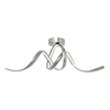 LED Wavy Semi Flush Ceiling Light - Chrome