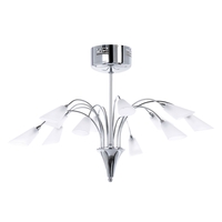 Liberty 12 Light Semi Flush Ceiling Light with Bulbs - Chrome