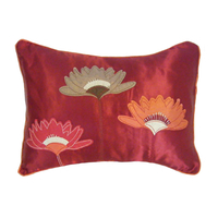 Lotus Design Cushion - Red & Orange