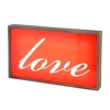 Love Wall Light Box with Rustic Frame - Red