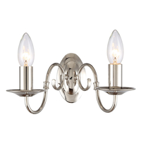 Lyon 2 Arm Flemish Wall Light Chandelier Style - Polished Nickel