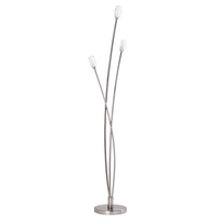 Macti 3 Light Floor Lamp - Satin Nickel