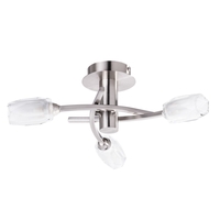 Macti 3 Light Semi Flush Ceiling Light - Satin Nickel