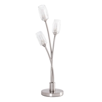Macti 3 Light Table Lamp - Satin Nickel
