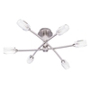 Macti 6 Light Semi Flush Ceiling Light - Satin Nickel
