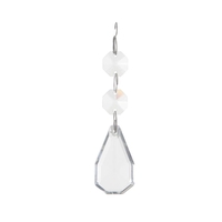 Madonna 3 Light Antique Brass Spare Clear Crystal set C